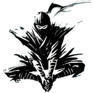 🥷 Ninja, Artes Marciales, Arma, Guerrero, Lucha, Asesino, Katana whatsapp sticker