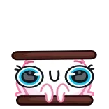 🥺 marshmallow, sweet, cartoon, dessert, food, kawaii telegram sticker