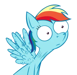 😳 Rainbow Dash My Little Pony poni, rainbow dash, derp, kartun, animasi, lucu, konyol, stiker telegram sticker