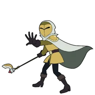 😨 Hunter The Owl House The Owl House, Hunter, Dibujos animados, Personaje, Guardia Dorada, Magia, Fantasía telegram sticker