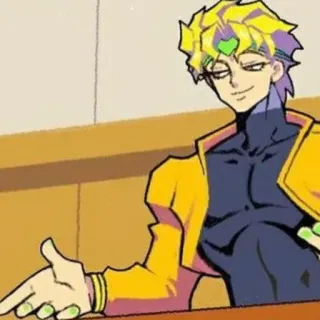 🤗 Dio Brando JoJo's Bizarre Adventure Anime, Manga, Dio, Jojo, Jojo's Bizarre Adventure, Personaje, Villano telegram sticker