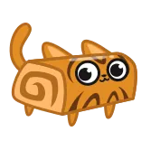 😸 gatto, animale, cibo, carino, dolce, cartone animato telegram sticker
