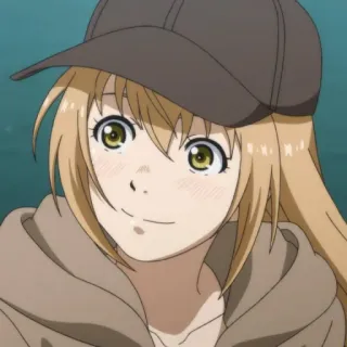 ⚽️ Anime, Mangá, Garota, Personagem, Chapéu, Sorriso, Fofo telegram sticker