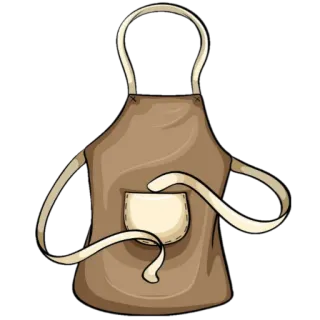 🥣 delantal, cocina, cocina, chef, ropa, comida telegram sticker