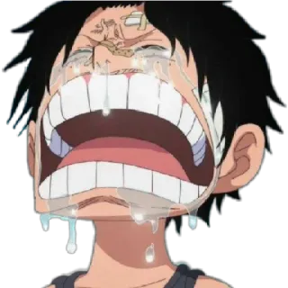 😁 Ace One Piece アニメ, 泣く, 悲しい, ワンピース, エース whatsapp sticker