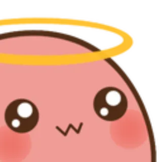 😇 каваий, милый, ангел, нимб, чиби, стикер telegram sticker