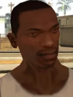 🗿 CJ Grand Theft Auto: San Andreas CJ, Grand Theft Auto, San Andreas, Персонаж видеоигры, Чернокожий мужчина telegram sticker