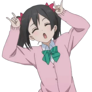 🤘 Yazawa Nico Love Live! Anime, Personaje, Lindo, Ídolo, Chica telegram sticker