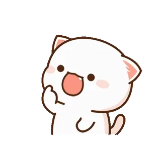 😋 chat, mignon, autocollant, dessin animé, animal telegram sticker