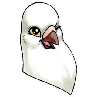😏 птица, голубь, белый, животное, мультик telegram sticker