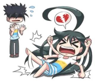 😭 cartoon, sad, heartbreak, emotional, anime, manga telegram sticker