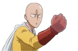 😑 Saitama One-Punch Man Anime, One Punch Man, Saitama, Herói, Mangá telegram sticker