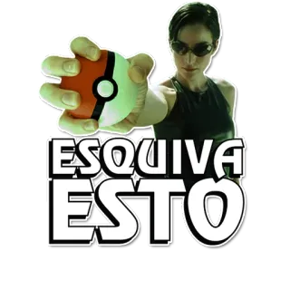 😼 Trinity The Matrix ESQUIVA ESTO Matrix, Trinity, Pokémon, Pokéball, Dodge, Film, Sci-Fi whatsapp sticker