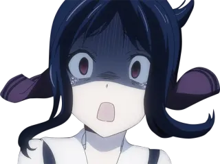 😧 Anime, verängstigt, geschockt, Gesichtsausdruck, Cartoon telegram sticker