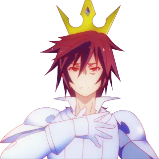 🤴 Anime, Personaje, Corona, Armadura whatsapp sticker