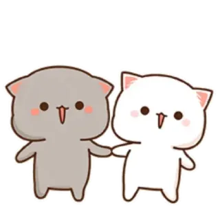 👫 cats, cute, cartoon, animals, love, friendship whatsapp sticker