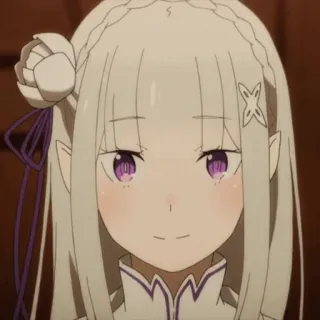 🤍 Emilia Re:Zero Anime, Personaggio, Ragazza, Emilia, Re:Zero telegram sticker