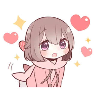 😘 cute, cartoon, anime, sticker, kawaii telegram sticker