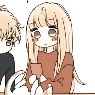 🦊 Cartoon, Anime, Personage, Meisje, Blond, Kawaii telegram sticker