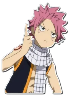 😠 Natsu Dragneel Fairy Tail anime, fairy tail, natsu dragneel, sticker, cartoon, character telegram sticker
