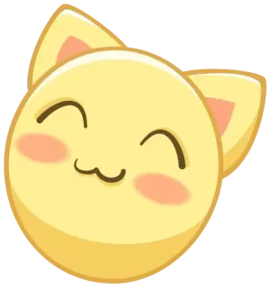 🤨 cat, emoji, cute, happy, yellow whatsapp sticker
