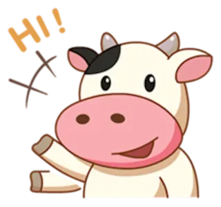 Momo Cow telegram stickers