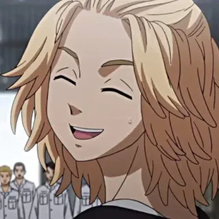 😄 Manjiro Sano Tokyo Revengers Anime, Personaje, Pelo rubio, Sonrisa, Manjiro Sano, Tokyo Revengers, Manga telegram sticker