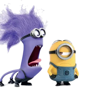 😒 Minions Despicable Me 2 Minions, Kẻ Trộm Mặt Trăng, Phim, Minion ác, Tím whatsapp sticker
