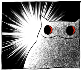 🐱 gato, animal, olhos, desenho animado, animal de estimação, ilustração, meme telegram sticker