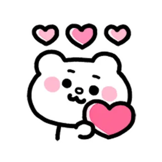 💨 หมี, หัวใจ, น่ารัก, ความรัก, คาวาอิ, สติกเกอร์, การ์ตูน telegram sticker