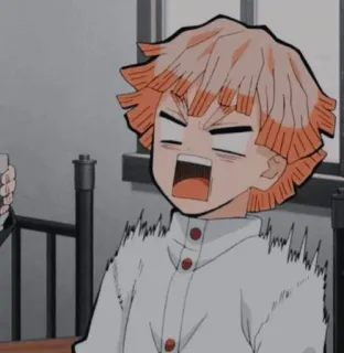 ⚡ Zenitsu Agatsuma Demon Slayer 애니메이션, 만화, 귀멸의 칼날, 젠이츠, 캐릭터, 만화영화, 애니 telegram sticker