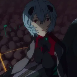 🌧 Rei Ayanami Neon Genesis Evangelion Аниме, Рей Аянами, Евангелион, Персонаж whatsapp sticker