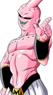 👨‍🏫 Majin Buu Dragon Ball Z Majin Buu, Dragon Ball Z, Anime, Manga, Personaje, Rosa, Villano whatsapp sticker