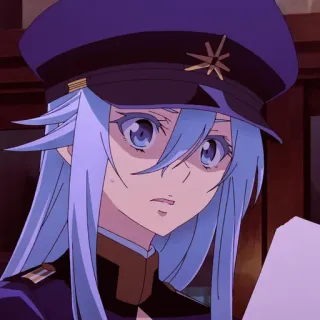 🌚 Esdeath Akame ga Kill! Anime, Charakter, Mädchen, Esdeath, Akame ga Kill, Offizier, Ernst telegram sticker