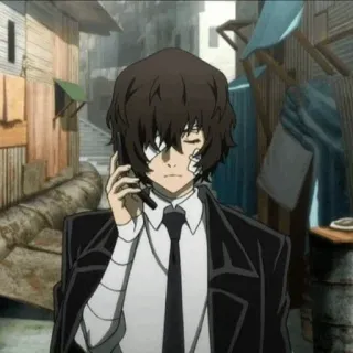 🥂 Osamu Dazai Bungou Stray Dogs Anime, Personagem, Dark, Mangá, Dazai telegram sticker