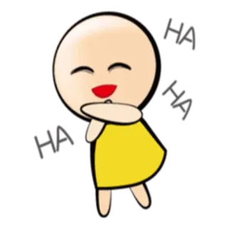 😂 HA HA HA 만화, 웃음, 행복, 이모티콘, 캐릭터, 귀여운 telegram sticker