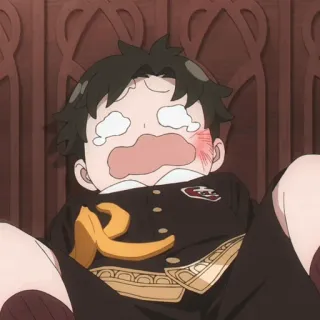 🍪 anime, crying, boy, sad, expression telegram sticker