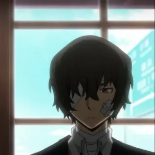 ☄ Osamu Dazai Bungou Stray Dogs Anime, Personaje, Bungou Stray Dogs, Dazai Osamu whatsapp sticker