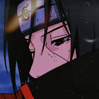 🌑 Itachi Uchiha Naruto 动漫, 宇智波, 忍者, 万花筒写轮眼, 写轮眼 telegram sticker