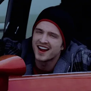 🚬 Jesse Pinkman Breaking Bad jesse pinkman, breaking bad, reaction, aaron paul, car, tv series, meme telegram sticker