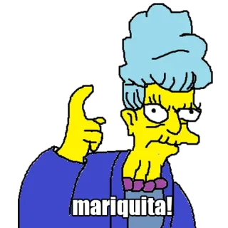🦋 mariquita! insulte, personnage de dessin animé, offensant, injure telegram sticker
