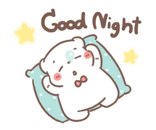 💬 Good Night boa noite, sono, fofo, urso, desenho animado telegram sticker