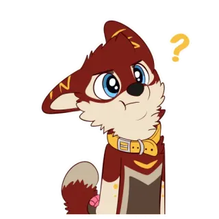 😕 dibujo animado, perro, cachorro, pregunta, pensando, confundido, peludo telegram sticker