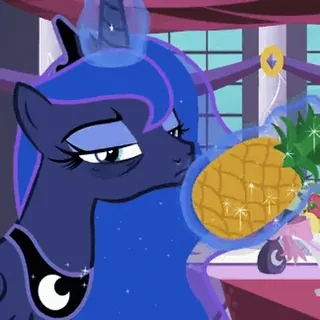 🍰 Princess Luna My Little Pony poni, dibujos animados, piña, princesa, Luna telegram sticker