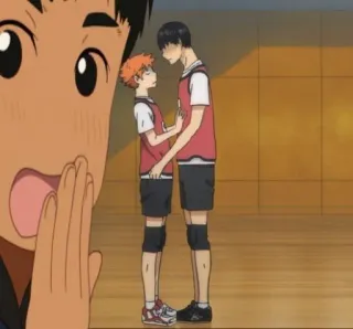 🏐 Hinata Shoyo, Tobio Kageyama Haikyuu!! haikyuu, anime, volleyball, sports anime, manga, friendship, character telegram sticker