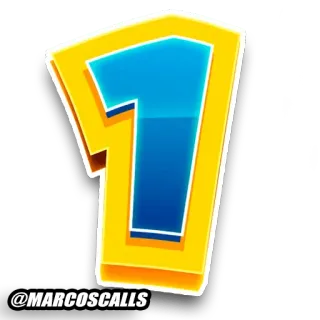 👆 @MARCOSCALLS number 1, one, lightning, digital art, sticker telegram sticker