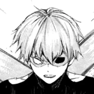 Kaneki Ken by @stickerhut whatsapp stickers