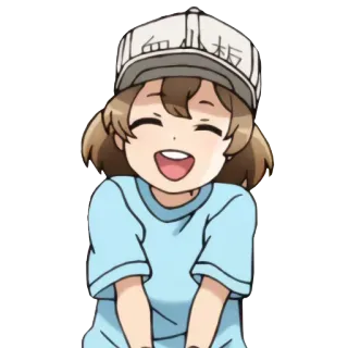 😄 Platelet Cells at Work! Anime, Personagem, Plaqueta, Cells at Work telegram sticker