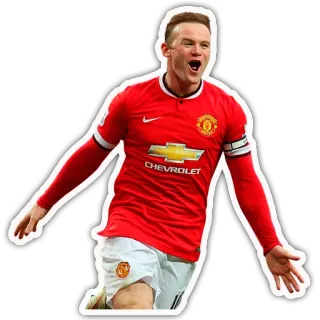 ↔ Wayne Rooney esportes, futebol, futebol, atleta, manchester united, premier league telegram sticker