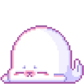 🦭 hải cẩu, pixel art, ngón giữa, thô lỗ, xúc phạm telegram sticker